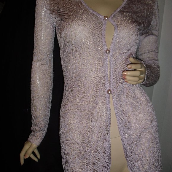 Emmanuel Ungaro,Paris,lavender,light purple,cardigan,New,Made In Italy,Unique - Picture 3 of 4